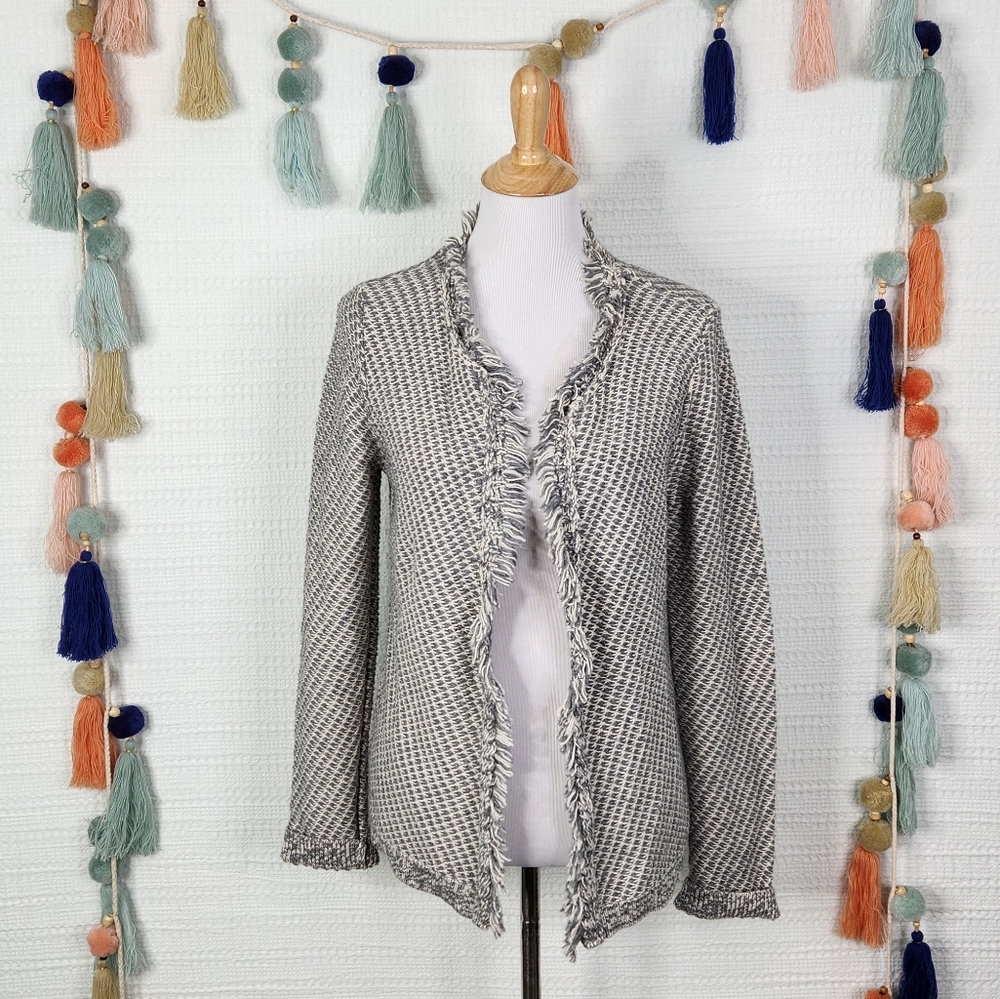 LOFT Fringe Open Sweater Cardigan